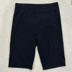 H&M - High-waist Cotton Bike Shorts - Black (size XS)